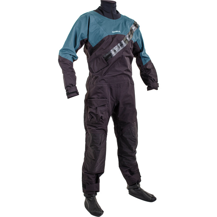 2023 Gul Junior Dartmouth Eclip Zip Drysuit & Free Underfleece GM0389-B9 - Black / Blue